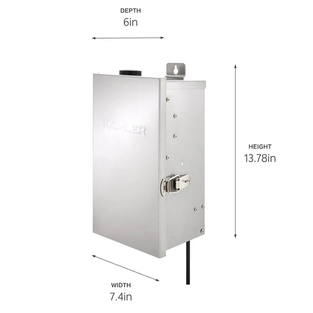 Kichler Smart Control Transformer, Low Voltage Landscape Lighting Transformer, 300 Watt Capacity, Stainless Steel,
