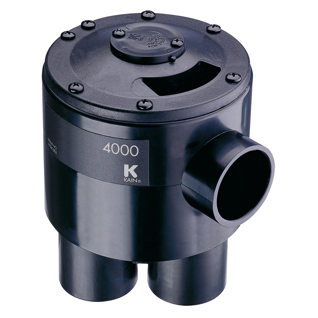 K-RAIN 1-1/4" 4000 Valve 4 Outlet 2 Zone with Lite Spring