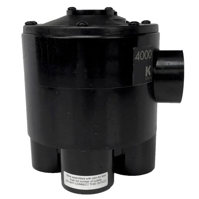 K-RAIN 1-1/4" 4000 Valve 4 Outlet 3 Zone with Lite Spring