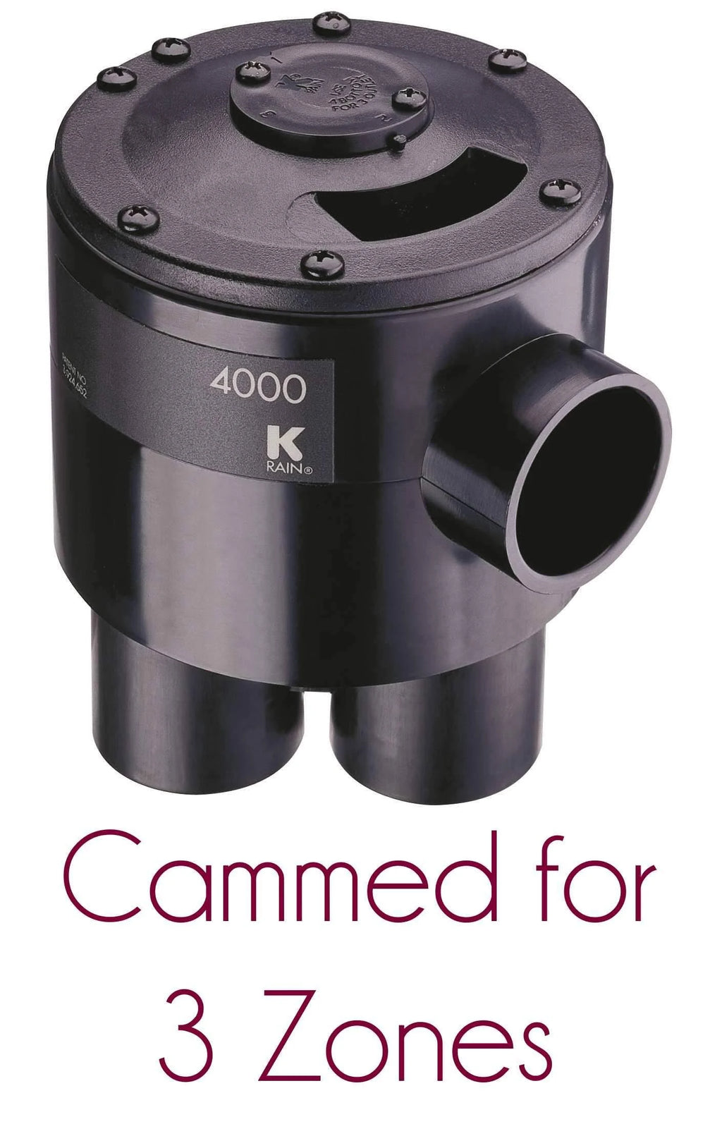 K-RAIN 1-1/4" 4000 Valve 4 Outlet 3 Zone with Lite Spring