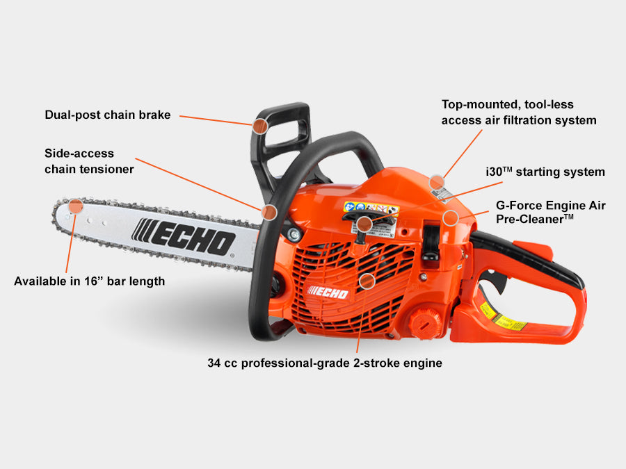 34cc Chainsaw with 16" Bar Length