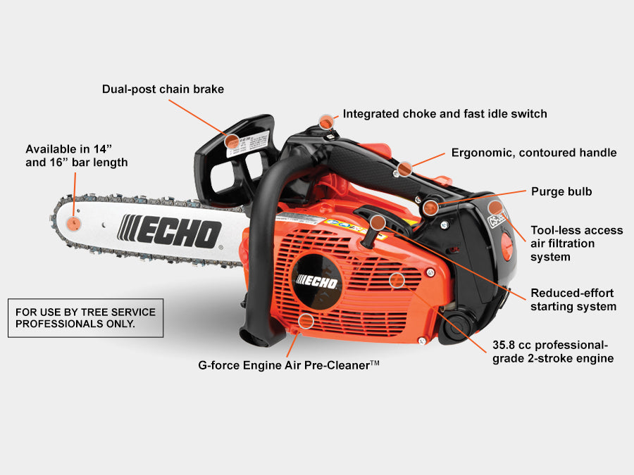 CS-355T Top Handle Chainsaw with Reduced-Effort Starter
