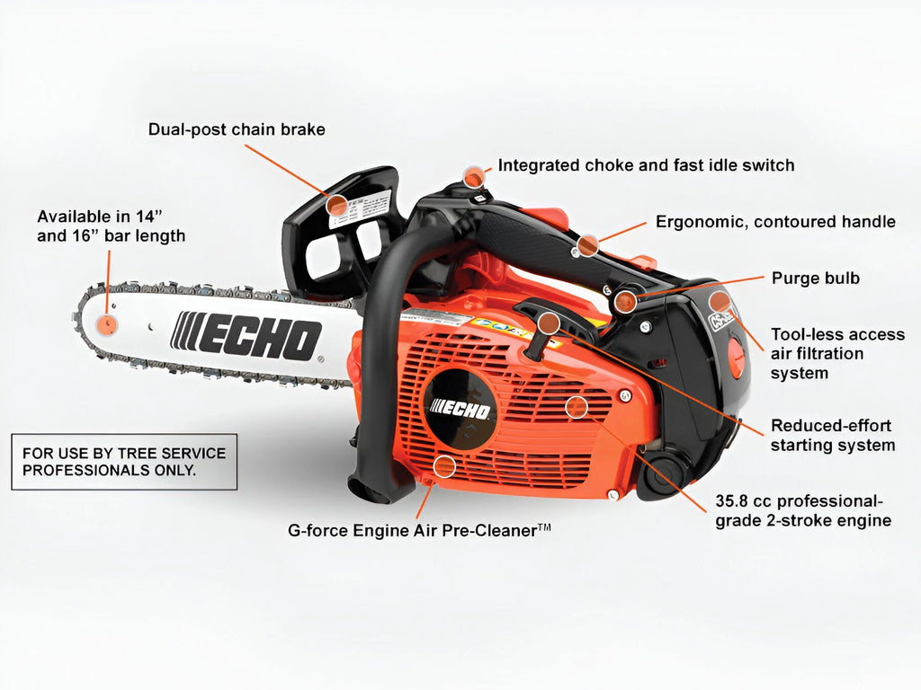 35.8cc Chainsaw with 14" Bar Length and Top Handle