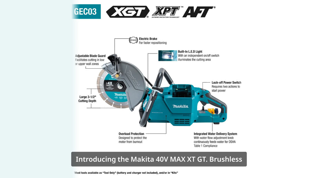40V max XGT Brushless Cordless 9" Power Cutter Kit, with AFT, Electric Brake (5.0 Ah)